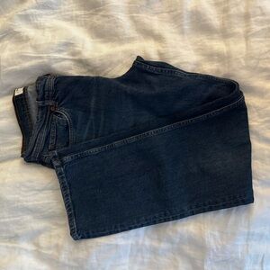 Reformation Dark Blue Straight-Leg Jeans